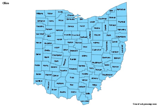 Sample Maps for Ohio (blue)