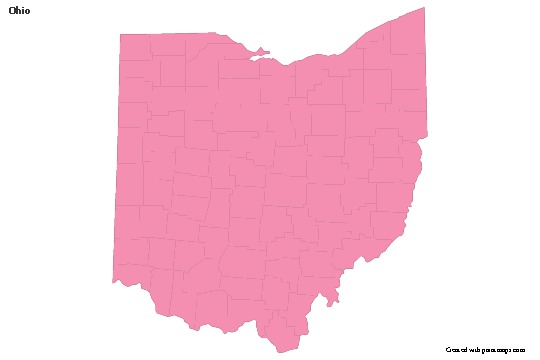 Sample Maps for Ohio (pink,outline)