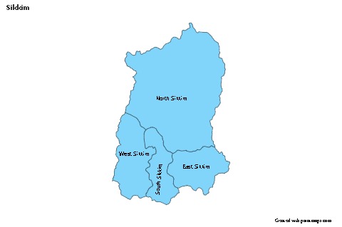 Sikkim için Örnek Haritalar (mavi)
