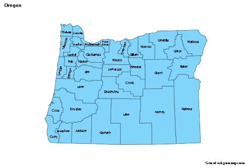 Sample Maps for Oregon (blue)