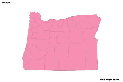 Sample Maps for Oregon (pink,outline)
