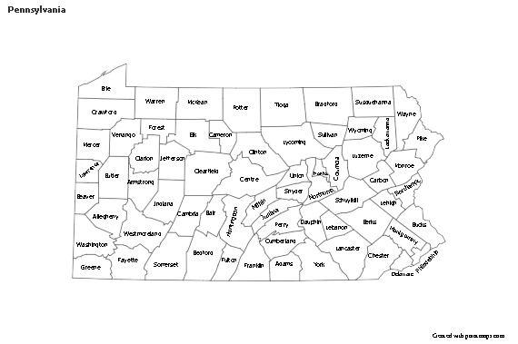 Sample Maps for Pennsylvania (black-white)