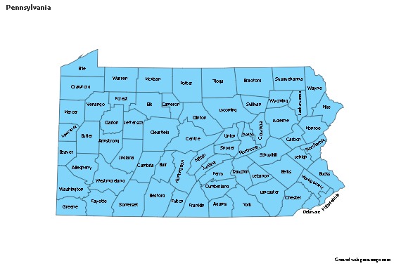 Sample Maps for Pennsylvania (blue)