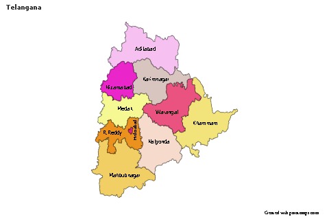 Telangana için Örnek Haritalar (renkli)