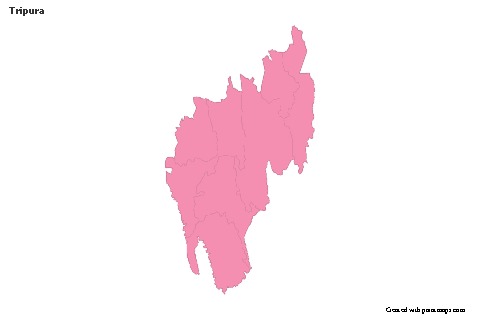 Tripura için Örnek Haritalar (pembe,anahat)