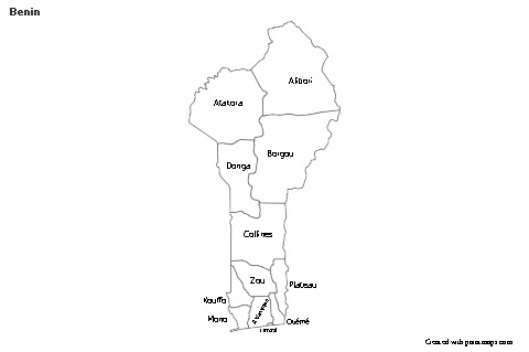 Sample Maps for Benin (black-white)