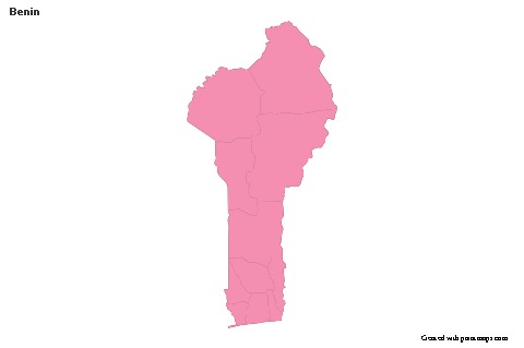 Sample Maps for Benin (pink,outline)