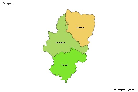 Sample Maps for Aragón (colored)