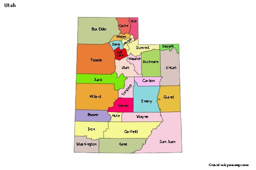 Sample Maps for Utah (colored)
