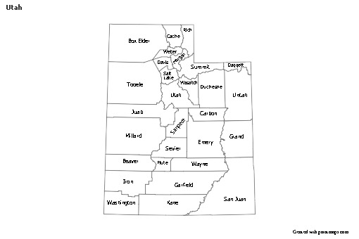 Sample Maps for Utah (black-white)