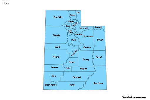 Sample Maps for Utah (blue)