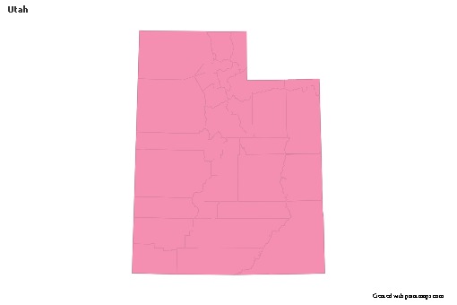 Sample Maps for Utah (pink,outline)