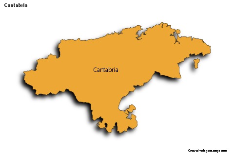 Sample Maps for Cantabria (colored,shadowy)