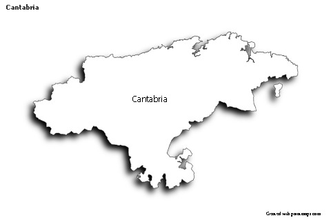 Sample Maps for Cantabria (black-white,shadowy)
