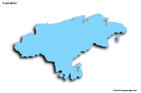 Sample Maps for Cantabria (blue,outline,shadowy)