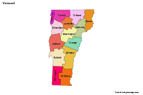 Sample Maps for Vermont (colored)