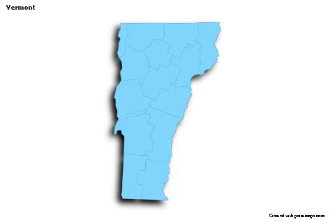 Sample Maps for Vermont (pink,outline)