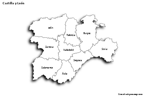 Sample Maps for Castilla y León (black-white)