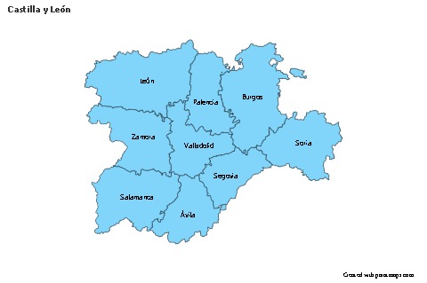 Sample Maps for Castilla y León (blue)