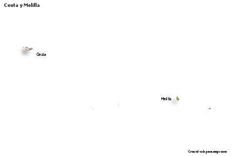 Ceuta y Melilla için Örnek Haritalar (renkli,gölgeli)