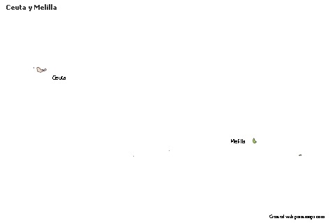Ceuta y Melilla için Örnek Haritalar (renkli)