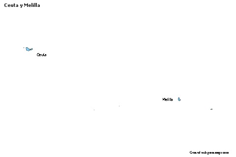 Ceuta y Melilla için Örnek Haritalar (mavi)