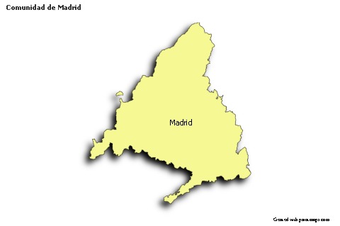 Contoh Peta untuk Comunidad de Madrid (berwarna,bayangan)