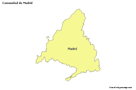 Contoh Peta untuk Comunidad de Madrid (berwarna)