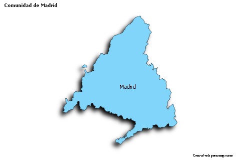 Contoh Peta untuk Comunidad de Madrid (biru,bayangan)