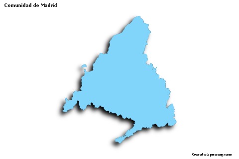 Contoh Peta untuk Comunidad de Madrid (biru,garis luar,bayangan)