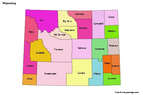 Sample Maps for Wyoming (colored)
