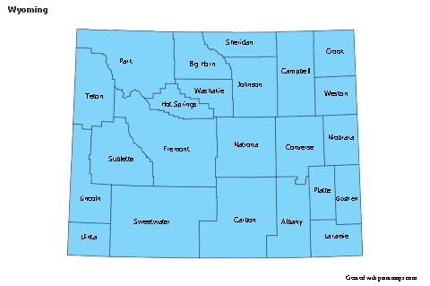 Sample Maps for Wyoming (pink,outline)