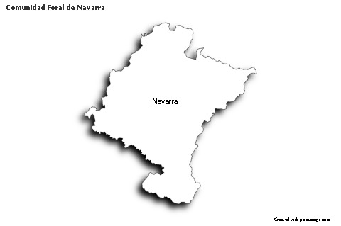 Sample Maps for Comunidad Foral de Navarra (black-white,shadowy)