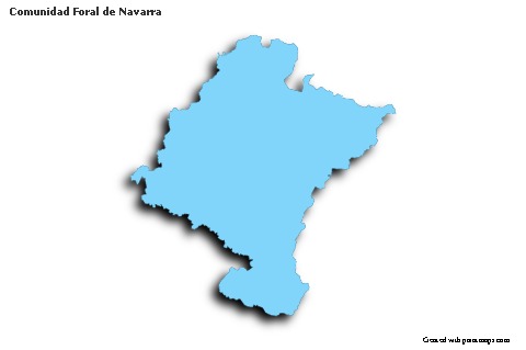 Sample Maps for Comunidad Foral de Navarra (blue,outline,shadowy)