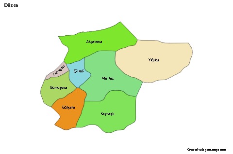 Sample Maps for Düzce (colored)