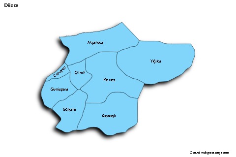Sample Maps for Düzce (blue,shadowy)