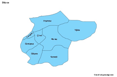 Sample Maps for Düzce (blue)