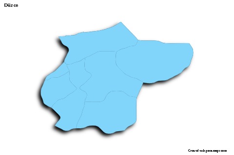 Sample Maps for Düzce (blue,outline,shadowy)