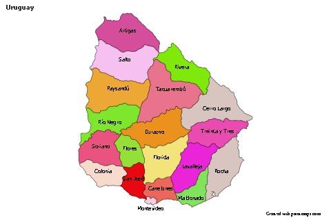 Sample Maps for Uruguay (black-white)