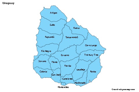 Sample Maps for Uruguay (blue)