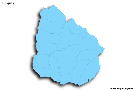 Sample Maps for Uruguay (pink,outline)