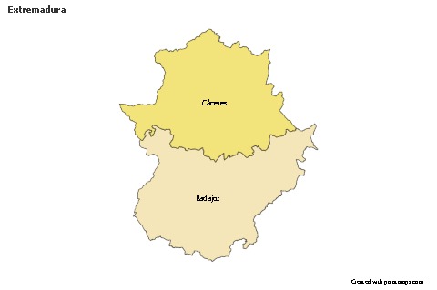 Sample Maps for Extremadura (colored)