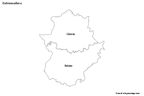 Sample Maps for Extremadura (black-white)