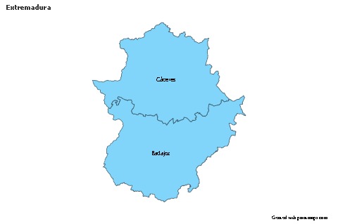 Sample Maps for Extremadura (blue)