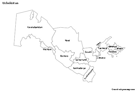 Sample Maps for Uzbekistan (pink,outline)