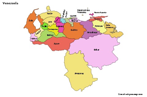Sample Maps for Venezuela (colored)