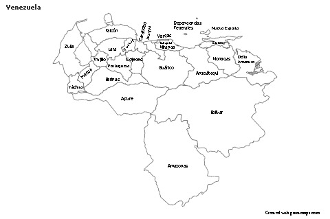 Sample Maps for Venezuela (black-white)