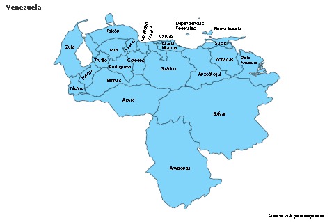 Sample Maps for Venezuela (blue)