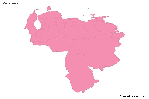 Sample Maps for Venezuela (pink,outline)