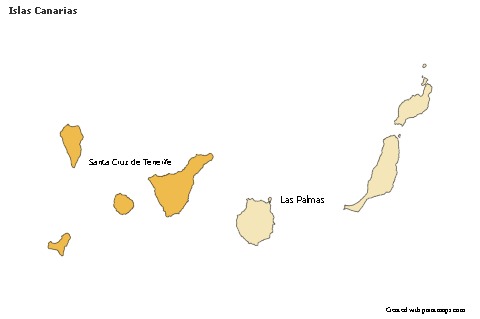 Sample Maps for Islas Canarias (colored)